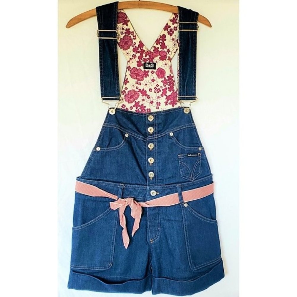Early 2000s Dolce & Gabbana Overall Shorts